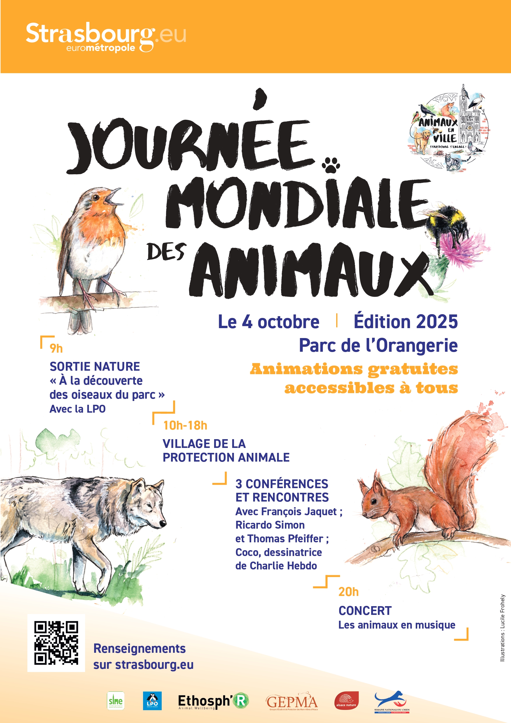 affiche journée mondiale animaux Strasbourg 2025