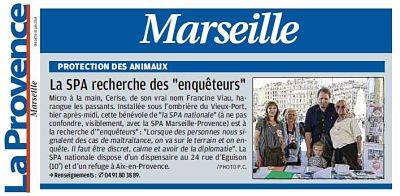 Article de La Provence Marseille