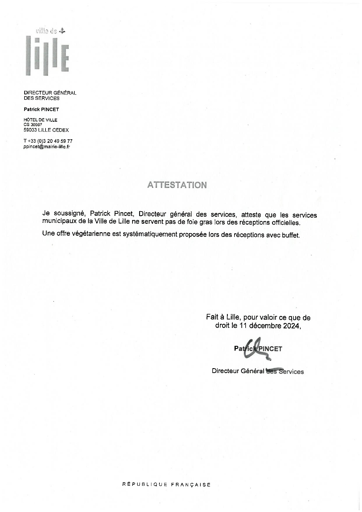 Lille proscription foie gras 2024