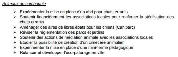 Actions animaux de compagnie